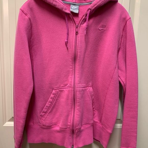 Nike Jackets & Blazers - Nike lipstick pink sweat shirt